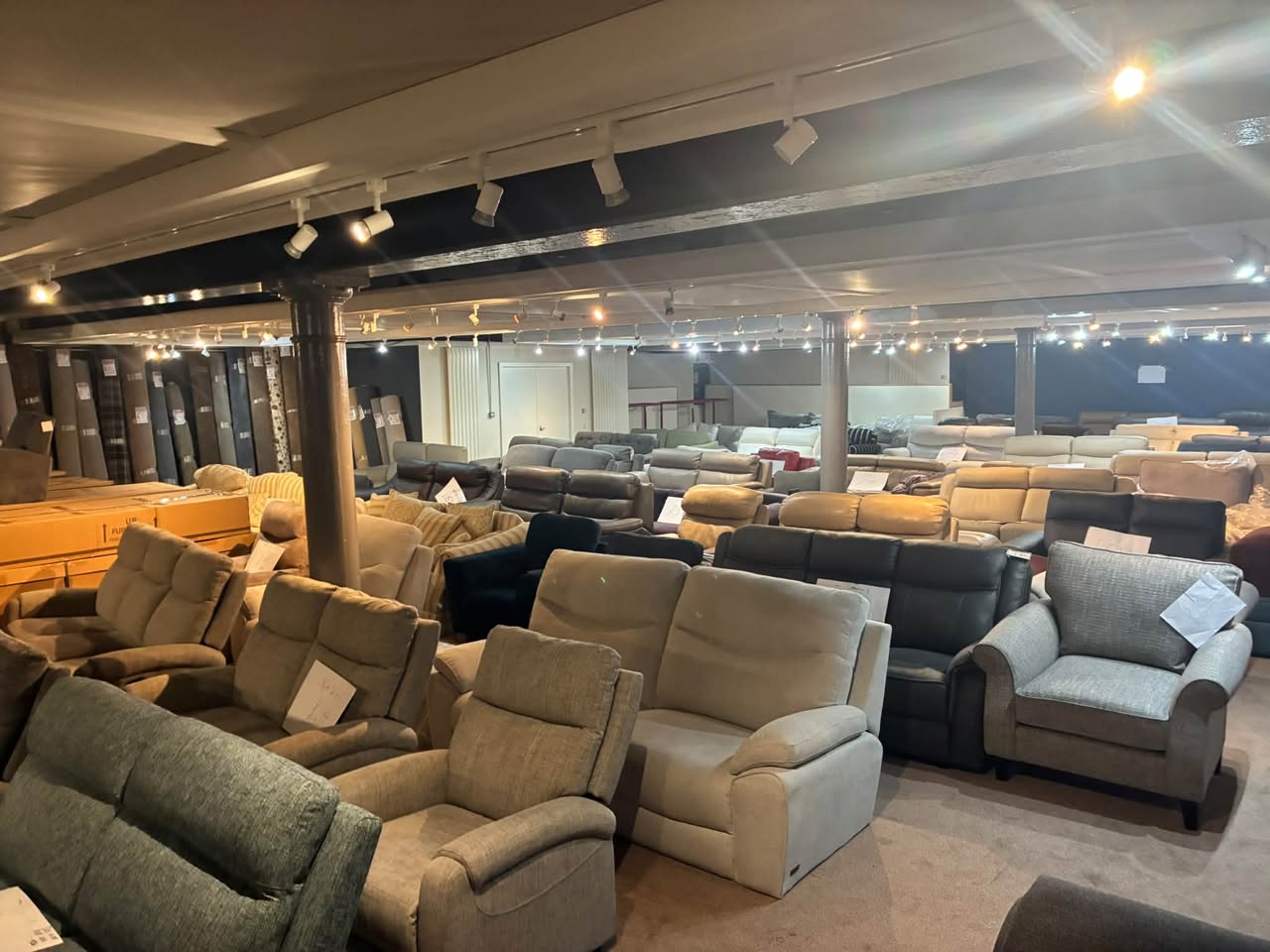 The Smart Mart showroom in Blackpool filled with sofas and recliners